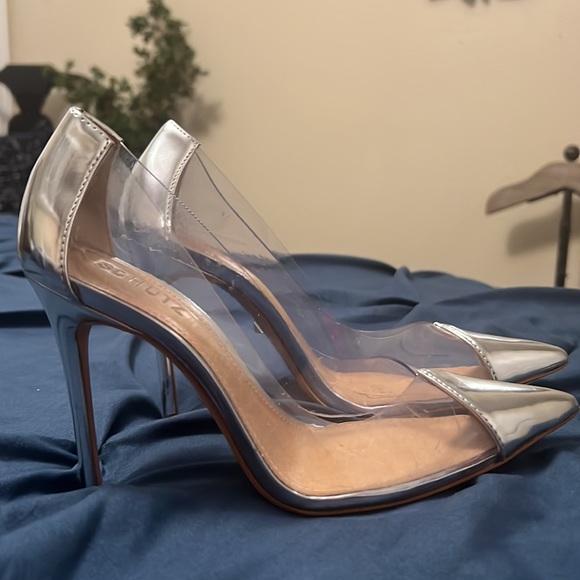 Schutz Metallic Cendi Transparent Pointed Toe Pump - 36.5 - Picture 4 of 7